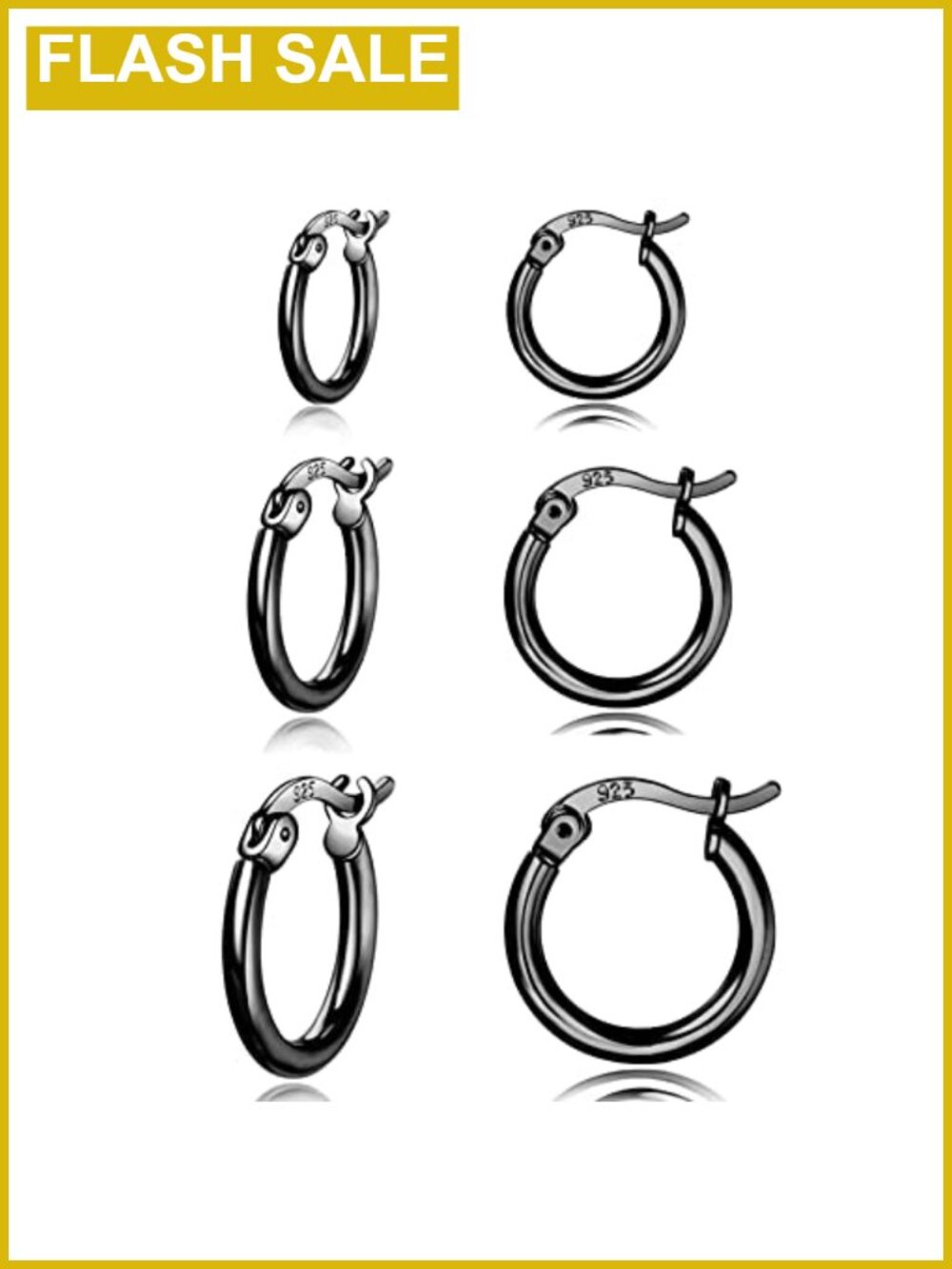 925 Sterling Silver Hoop Earrings Set for Women Girls Hypoallergenic Cartilage